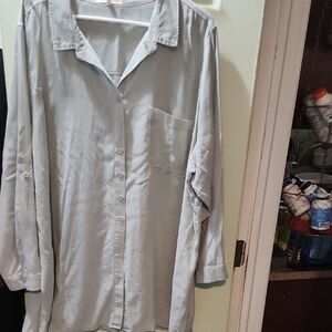 Light Gray Button-Up Shirt